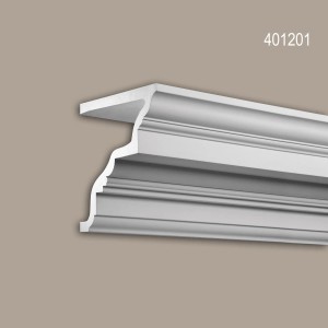 Weiße PROFHOME Eckleiste 401201, 200 cm, Fassadenprofil, Zierleiste, Stuckleiste.