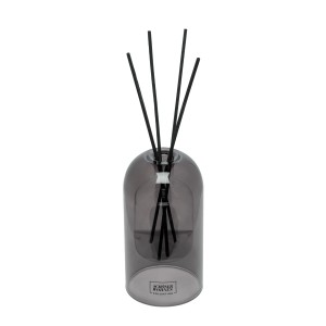 Schöner Wohnen Raumduft Cedar im grauen Glas mit Duftstäbchen.