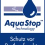 AquaStop Logo der Selitbloc® Trittschalldämmung: Schutz vor Restbaufeuchte.