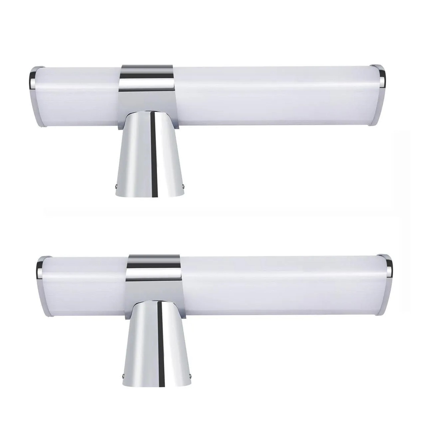 NETTLIFE 2er Set Wandleuchte aus Kunststoff Silber