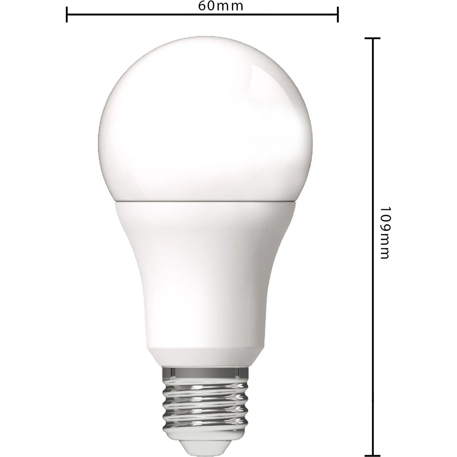 E27 LED Leuchtmittel in Glühlampenform, 9,5 W, warmweißes Licht. Energiesparend und langlebig.