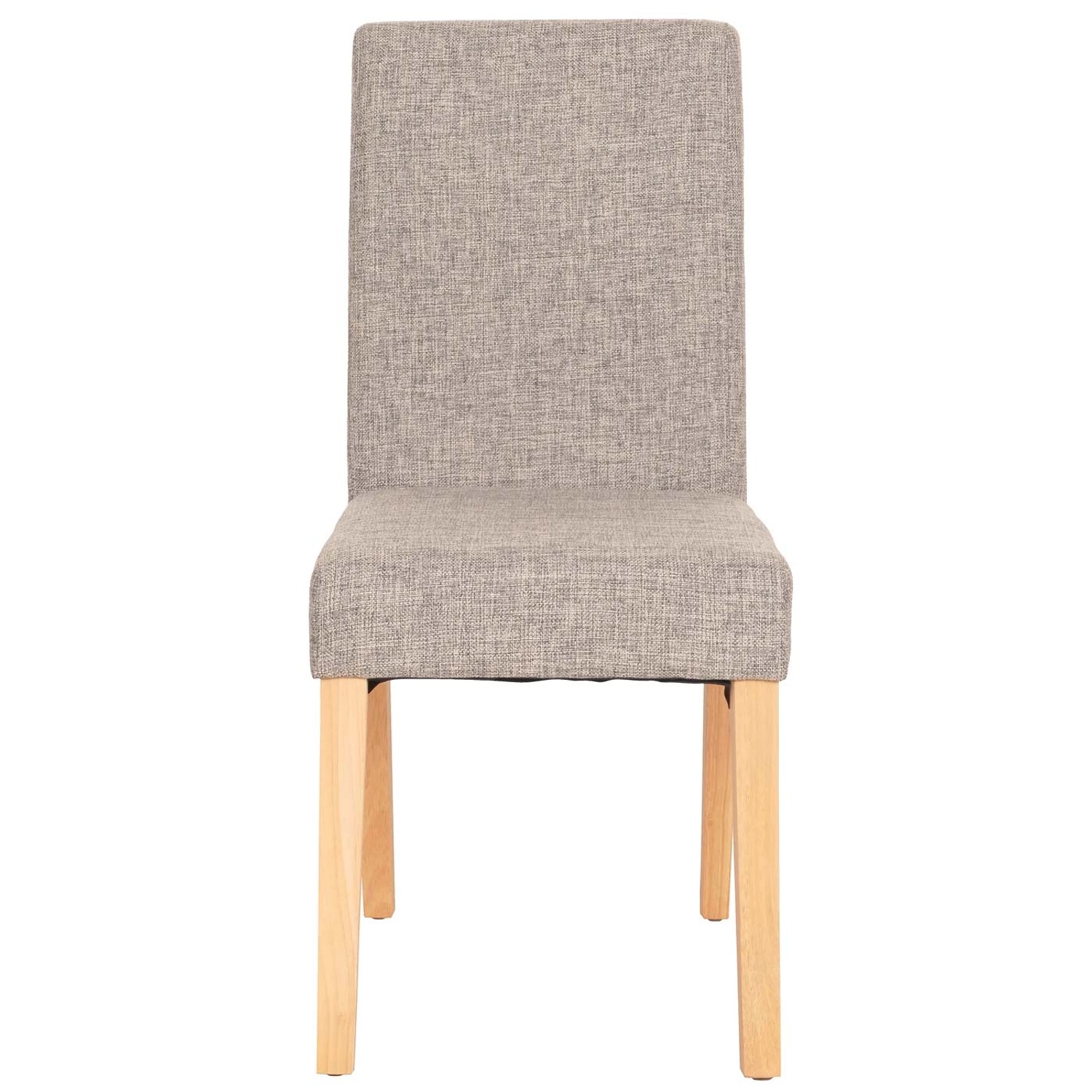 MCW Esszimmerstuhl Littau 6er-Set, Textil Grau, helle Holzbeine.