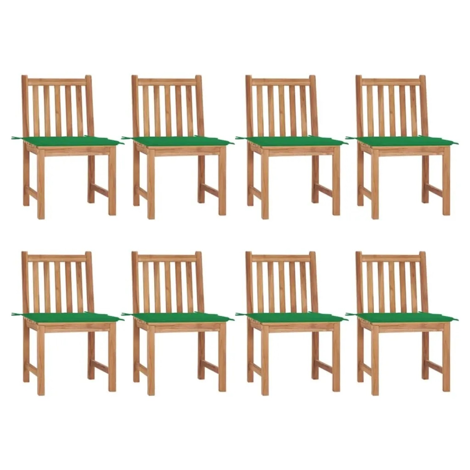 vidaXL Gartenstühle 8 Stk mit Kissen Massivholz Teak 3073147 günstig online kaufen