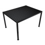 Anthrazitfarbene Juskys Pergola Lamellendach Tahiti 3x4m aus Stahl, Ansicht von oben.