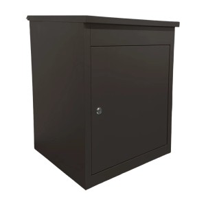Abschließbare Relaxdays Paketbox aus Eisen, schwarz, 56x45,5x44 cm. Ideal für die sichere Paketannahme.