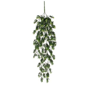 Hängende, grüne Kunstpflanze Schefflera, 75 cm hoch. Dekorative Strahlenaralie für Innenräume.