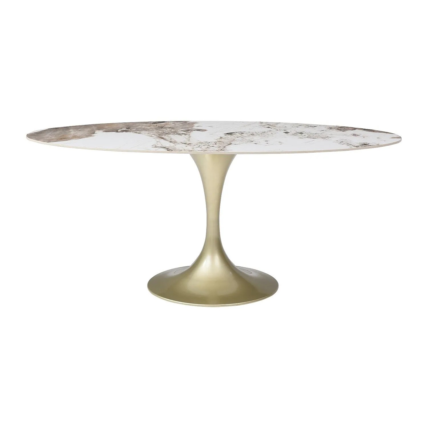 Vente-unique Esstisch Elva Weiß  Goldfarben 180 cm