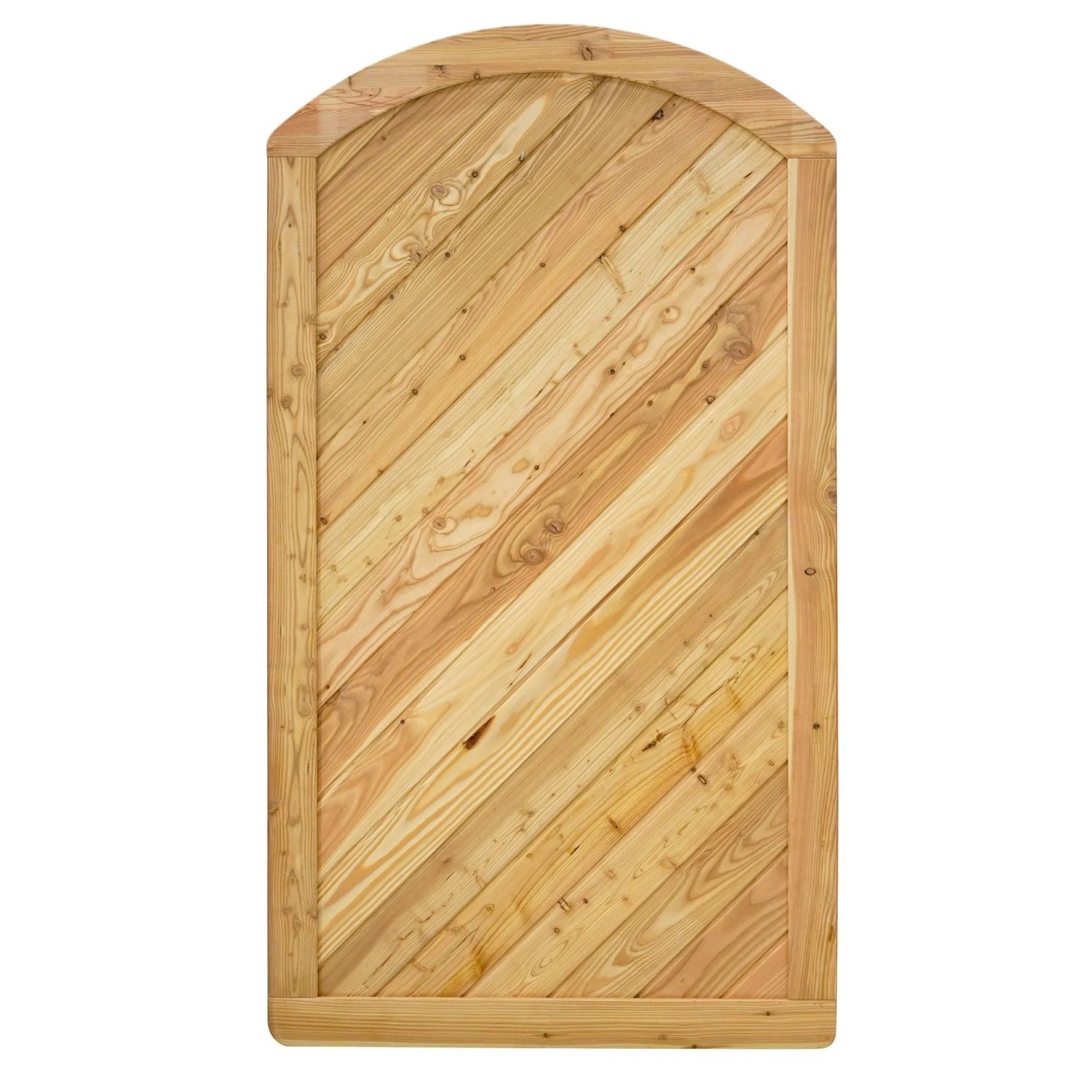 GartenLand Massivzaun NIZZA Gebogen 100x180 cm Holzzaun Lärche PEFC Massiver Rahmen 44x88 mm Sehr Stabil