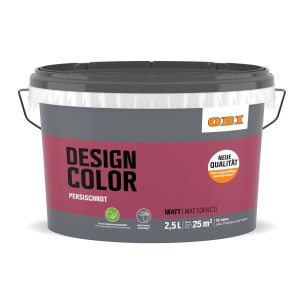 Eimer OBI Design Color Persischrot, 2,5 l, matte, farbige Innenfarbe für Wände.
