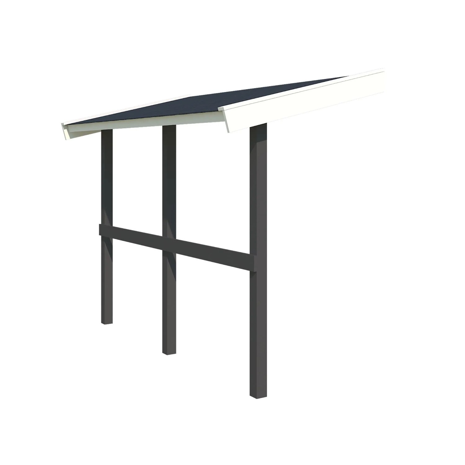 Lasita Schleppdach 90 cm x 240 cm Carbongrau