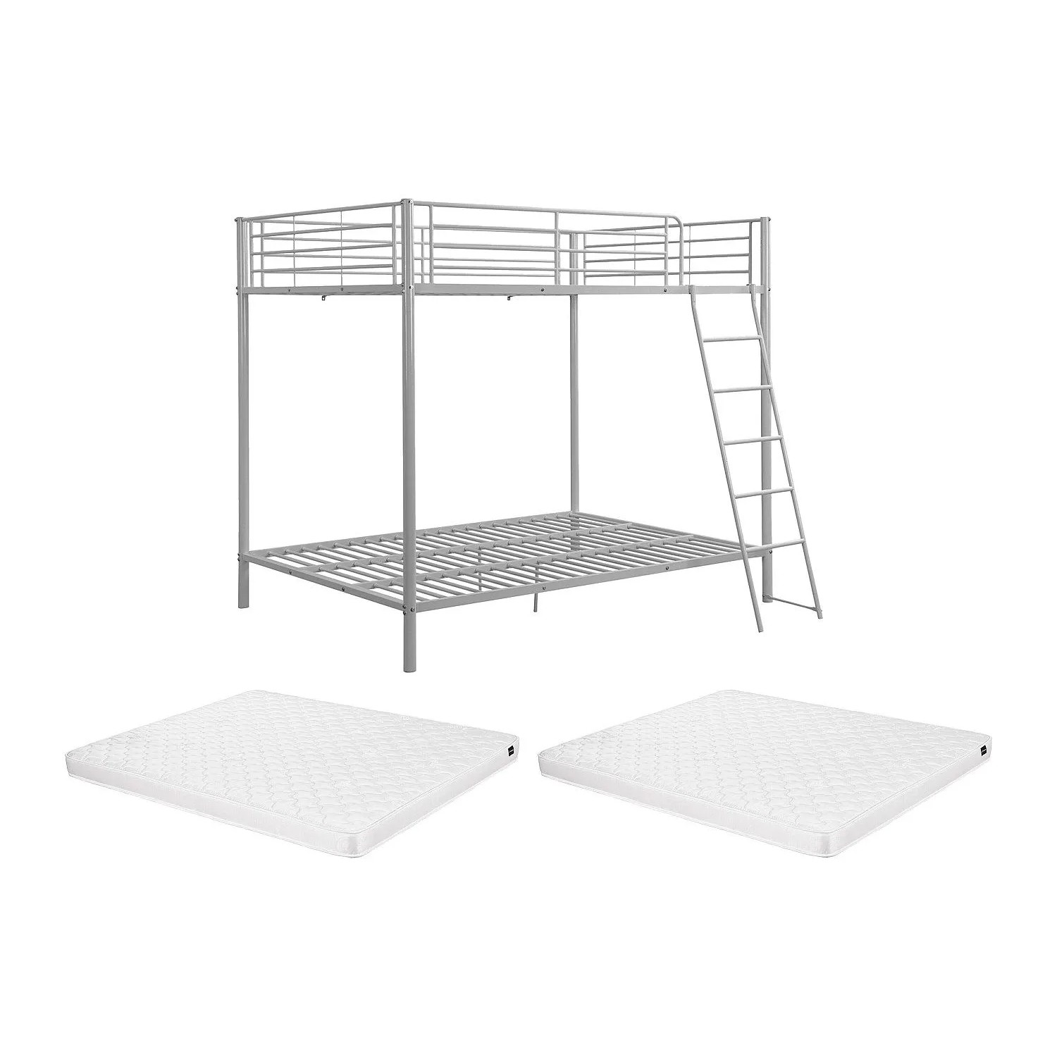 Vente-unique Etagenbett Gemini Silberfarben 199 cm