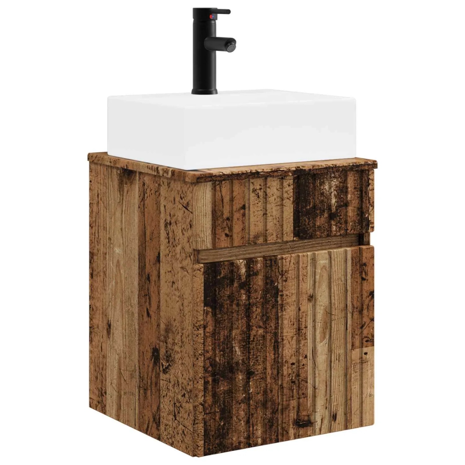 vidaXL Wandmontierter Waschbecken Vanity Altholz 39 x 41 x 62,5 cm 890580