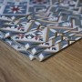 Selbstklebende PVC Fliesen, 9er Set mit Gemüse-Muster für Küche und Boden.
