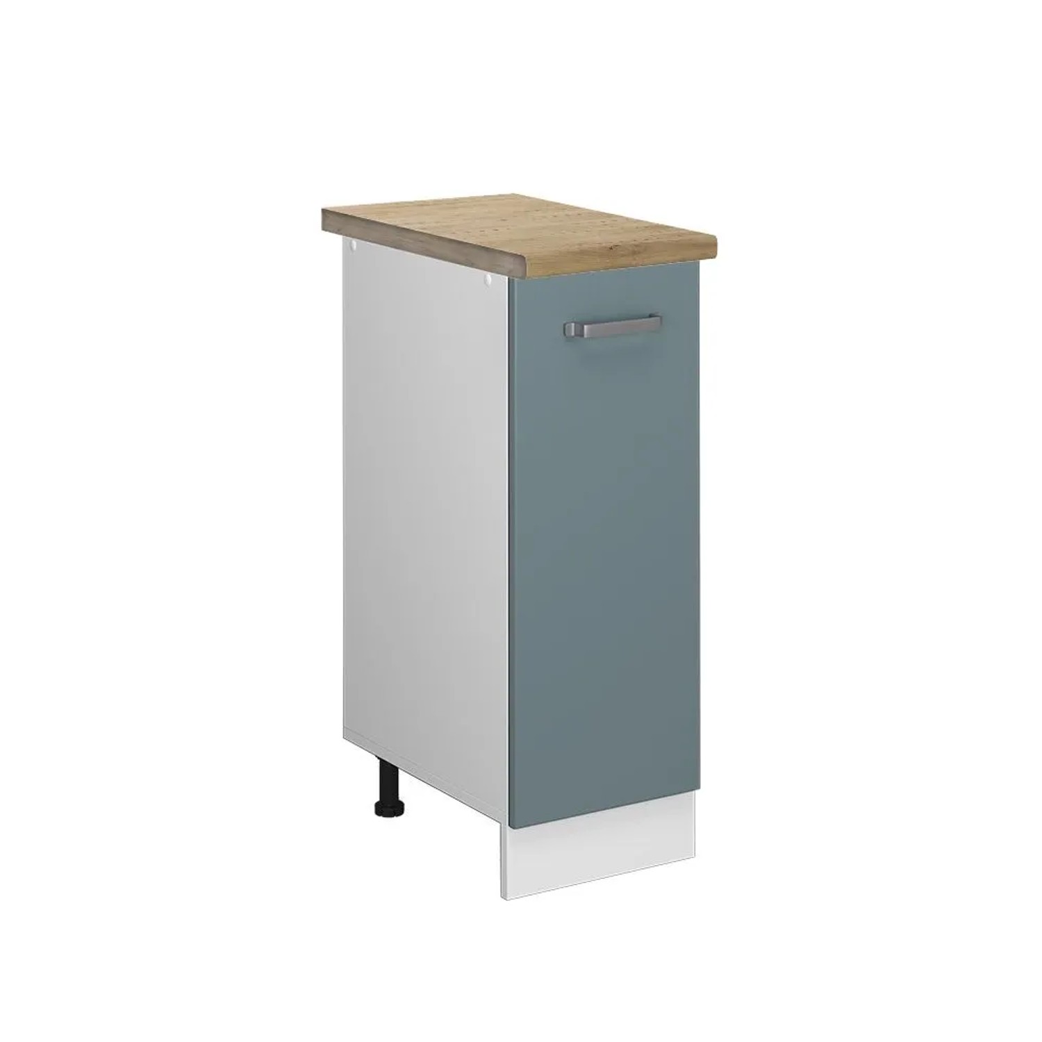 Vicco Apothekerschrank R-Line Medizinschrank für die Küche Blau-Grau Weiß 30 cm AP Eiche