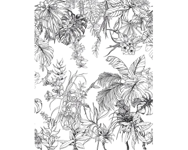 2 Schwarz-Weiß Vliestapete DD bei Floral x 270 cm 212 FSC® Schöner OBI kaufen Wohnen