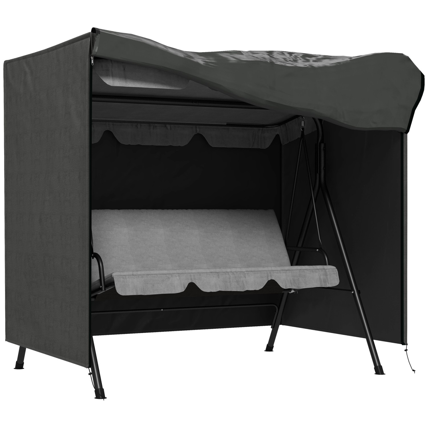 Outsunny Abdeckung für Schaukel Polyester Dunkelgrau 177L x 114B x 152H cm günstig online kaufen