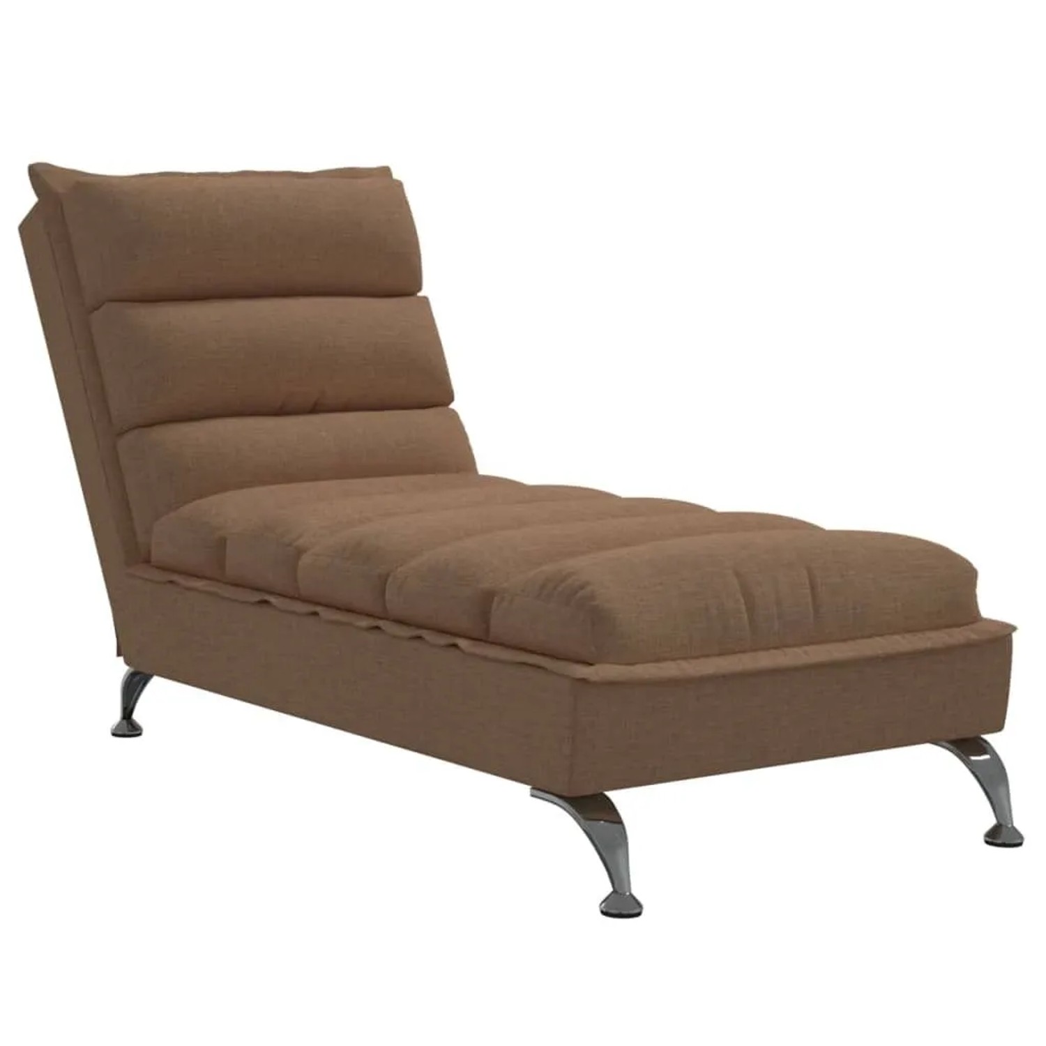 vidaXL Chaiselongue mit Kissen Braun Stoff 379471