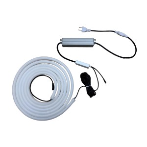 Karibu LED-Farblichtschlauch (400 cm) für Sauna, mit Trafo, Steuerung und Befestigungsclips.