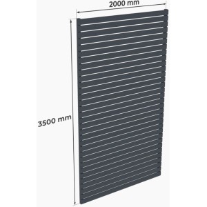 Holzbrüder Carport Seitenwand Ralf, Fichte anthrazitgrau, 350x200cm, Witterungsschutz.