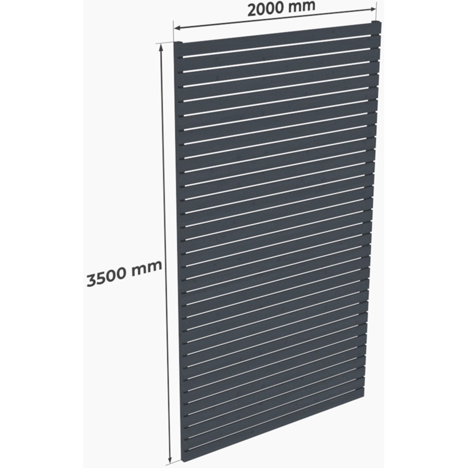 Holzbrüder Carport-Seitenwand Ralf Fichte 350 cm x 200 cm Anthrazitgrau günstig online kaufen
