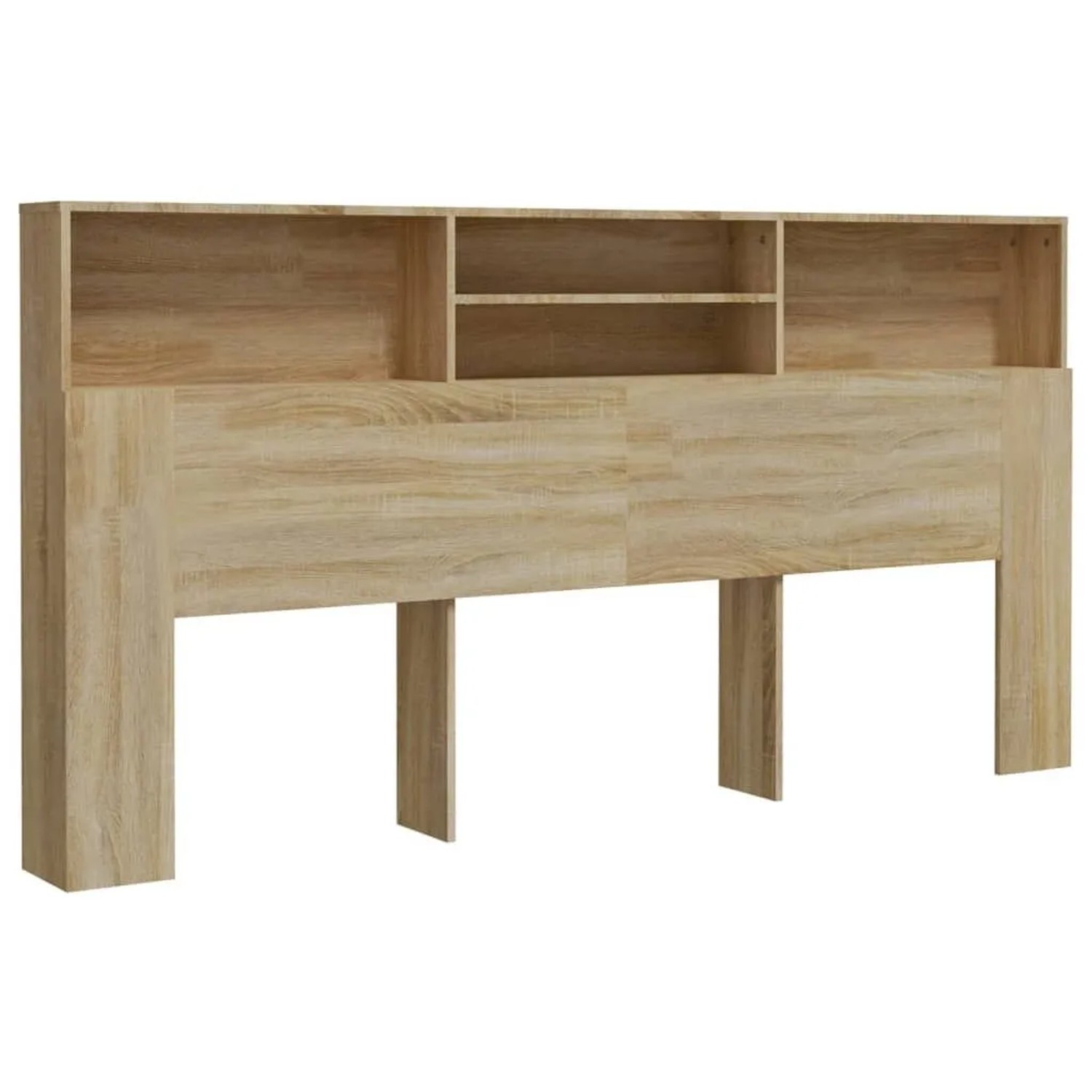 vidaXL Kopfteil mit Ablagen Sonoma-Eiche 200x19x103,5 cm 811892