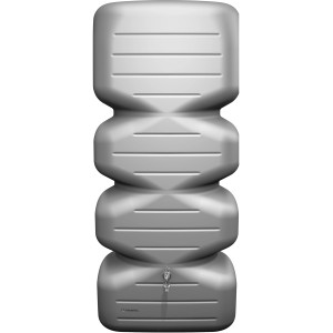 Garantia Gartentank Cubus 700 l in Betongrau mit Wasserhahn für die Gartenbewässerung.