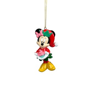 Disney Weihnachtsanhänger: Minnie Maus mit Cupcake, mehrfarbig, 9 cm, Baumbehang.