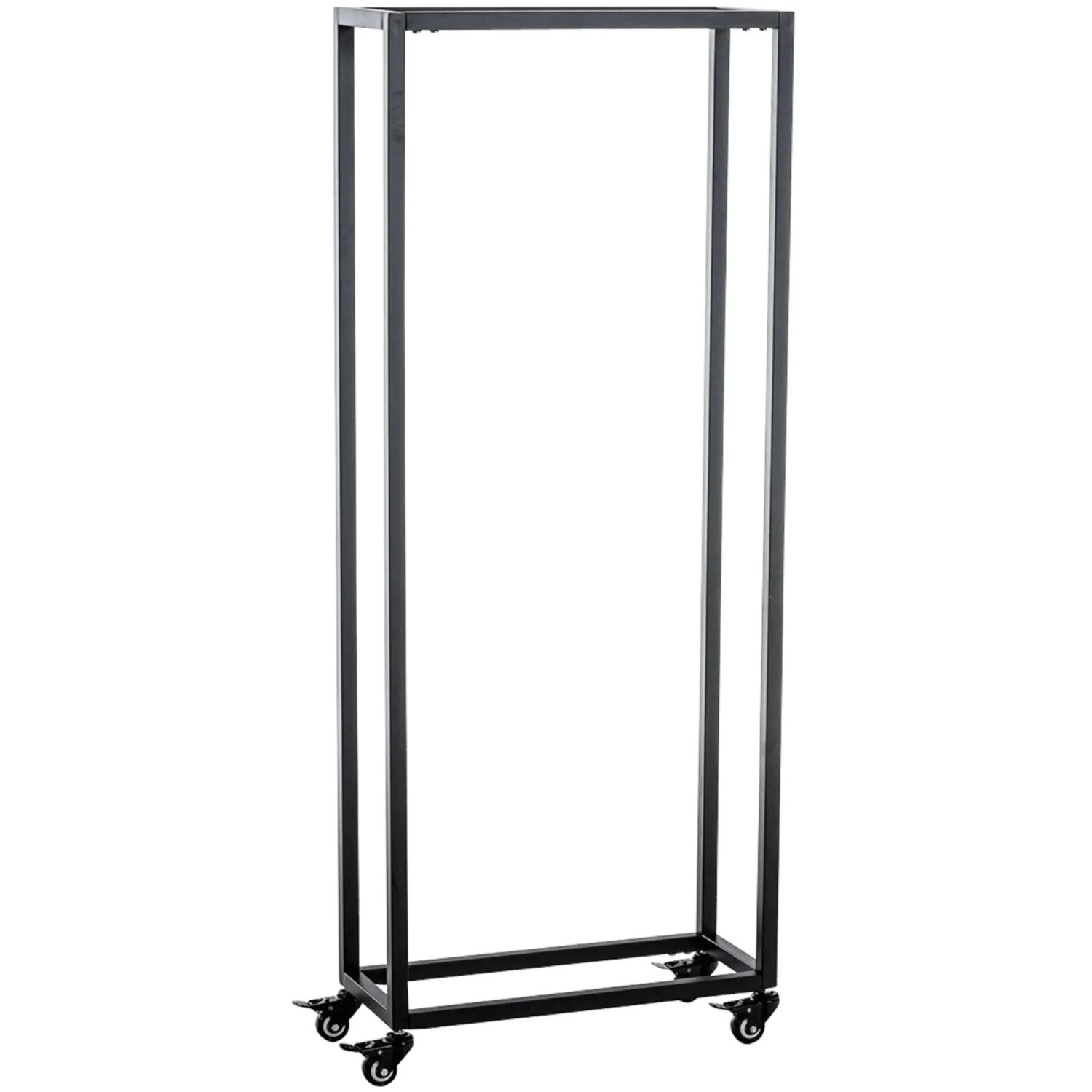 DELUKE Kaminholzregal Innen Metall BETTA Mit Rollen 25x40x150 Brennholzregal Innen Kaminholzständer Feuerholzregal Wohnzimmer