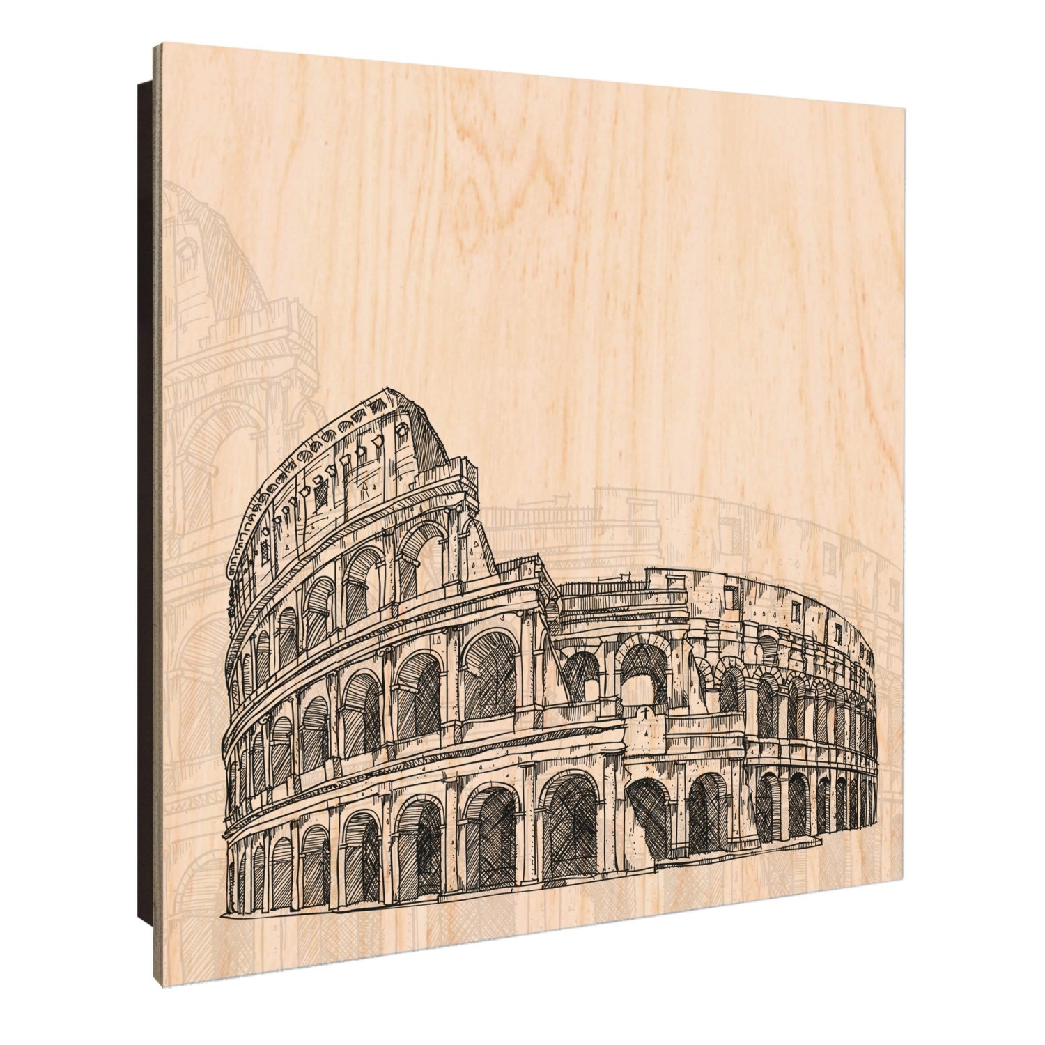 Banjado Schlüsselkasten Holz 30x30cm Schwarz Scharnier Rechts 50 Haken Desi günstig online kaufen