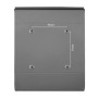 Banjado Design Briefkasten Silber Pulverbeschichtet 39x47x14cm 2 Schlüssel Mit Zeitungsfach Motiv Holzring mit Rissen_6
