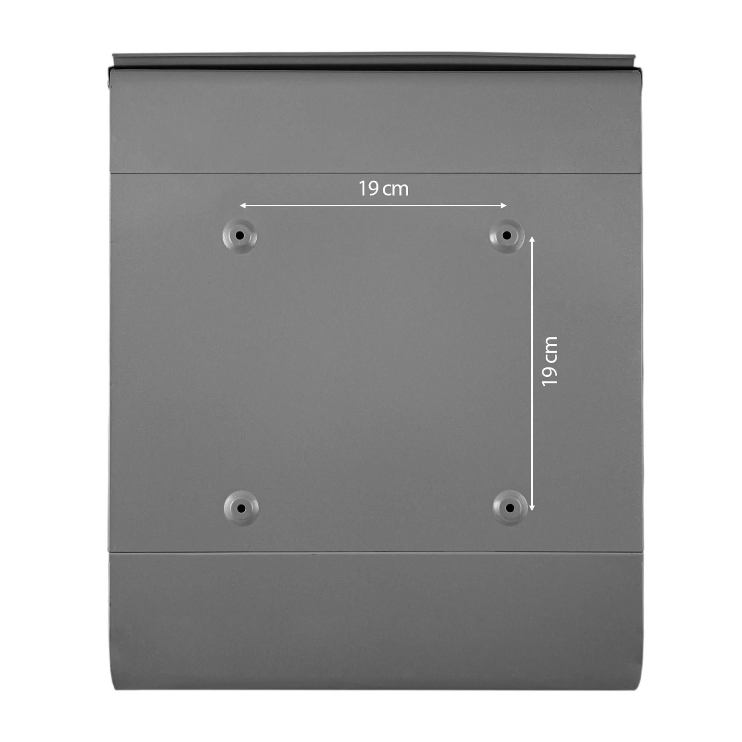 Banjado Design Briefkasten Silber Pulverbeschichtet 39x47x14cm 2 Schlüssel Mit Zeitungsfach Motiv Holzring mit Rissen_6