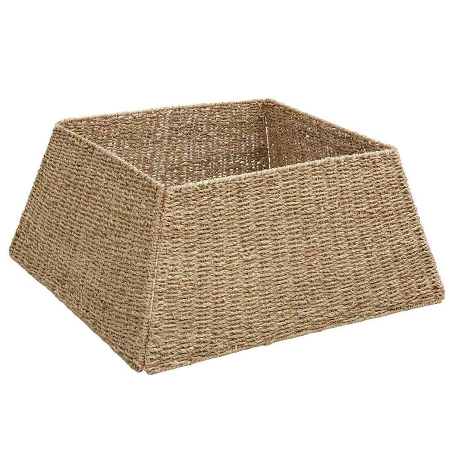 vidaXL Weihnachtsbaumkragen Braun 60 x 60 x 28 cm Seegras 42020182