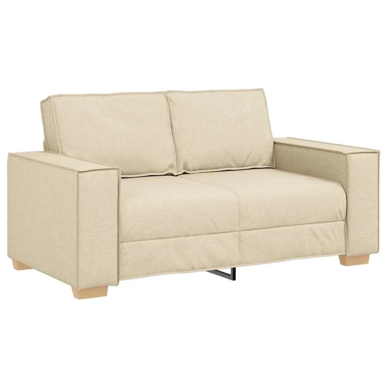 vidaXL 2-Sitzer Sofa Creme 160x78x84 cm Stoff 4104977