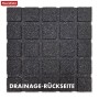 Floordirekt Fallschutzmatte Elastikmatte Fallschutzplatte mit Drainage 50 x 50 x 4 cm Grau_4