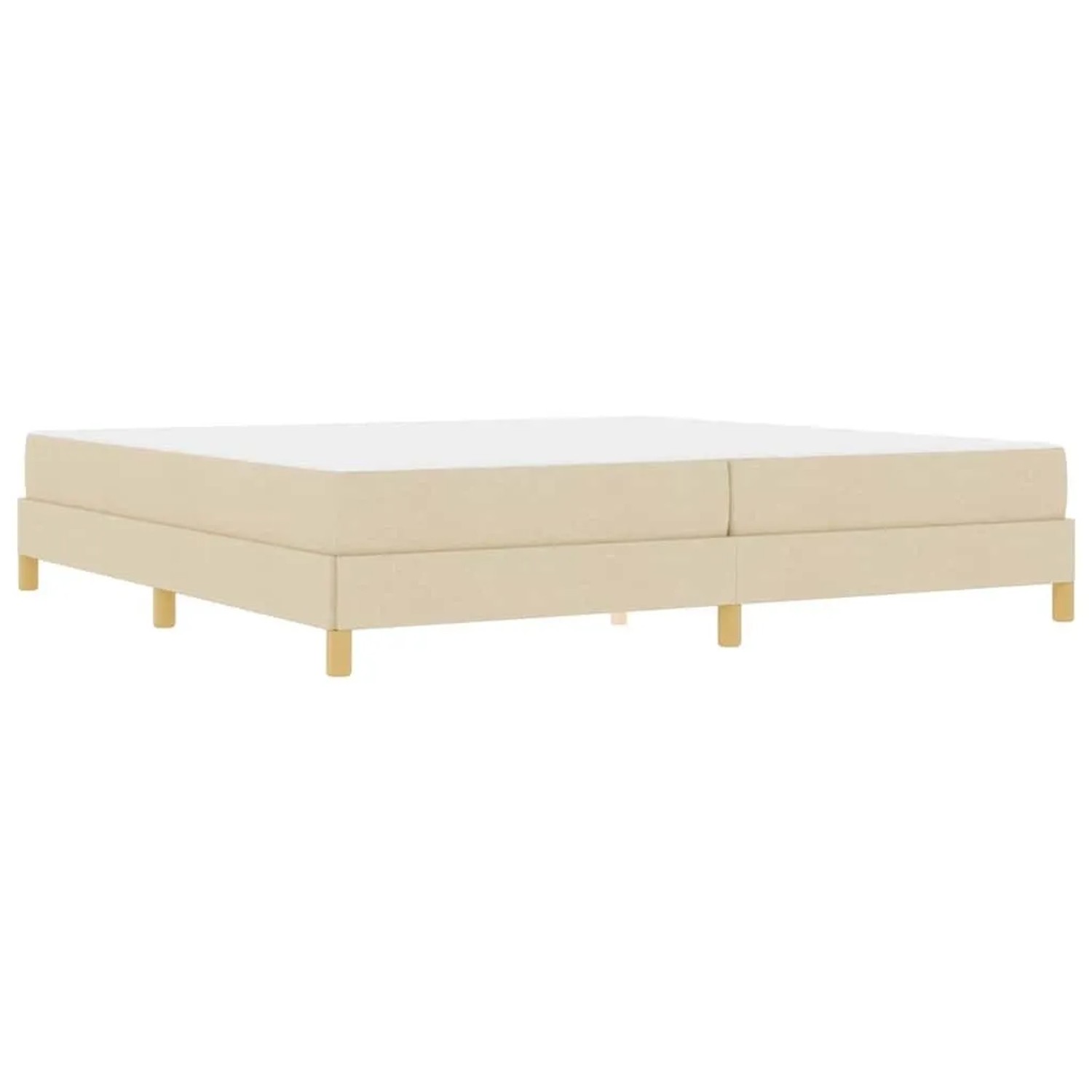 vidaXL Boxspringbett Creme 200 x 200 cm Stoff 3398596 günstig online kaufen