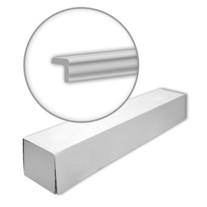 Verpackung mit 23 weißen PROFHOME Kantenschutz-Profilen (46 m) im Neo-Klassizismus Stil.