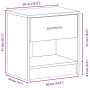 vidaXL Nachttisch mit Schublade Altholz-Optik 39x28x41 cm 858763_12