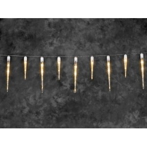 Konstsmide LED Lichtervorhang mit bernsteinfarbenen Eiszapfen für innen & außen.