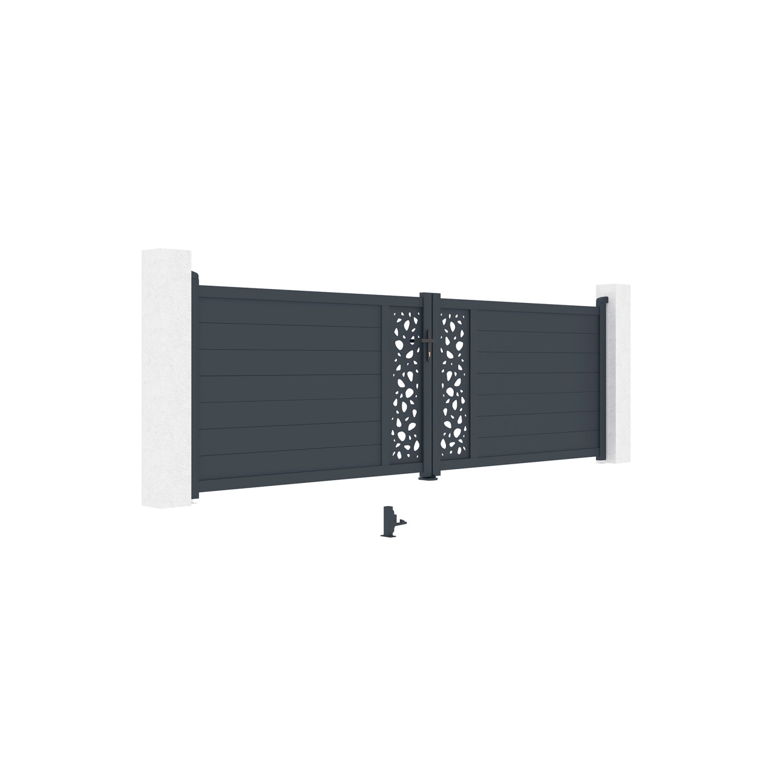 Casanoov Schwenktor Sunny 400x120cm Aluminium & Tanker B250 Motorisierung_18