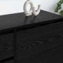 vidaXL TV-Schrank, schwarz, Eichen-Optik, mit Schublade und Tür.