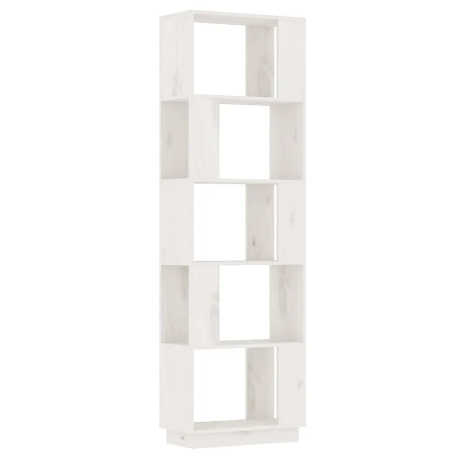 vidaXL Bücherregal/Raumteiler Weiß 51x25x163,5 cm Massivholz Kiefer 814045 günstig online kaufen