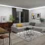 Wohnzimmer mit indirekter Beleuchtung durch Paulmann MaxLED 1000 RGBW LED-Strip.