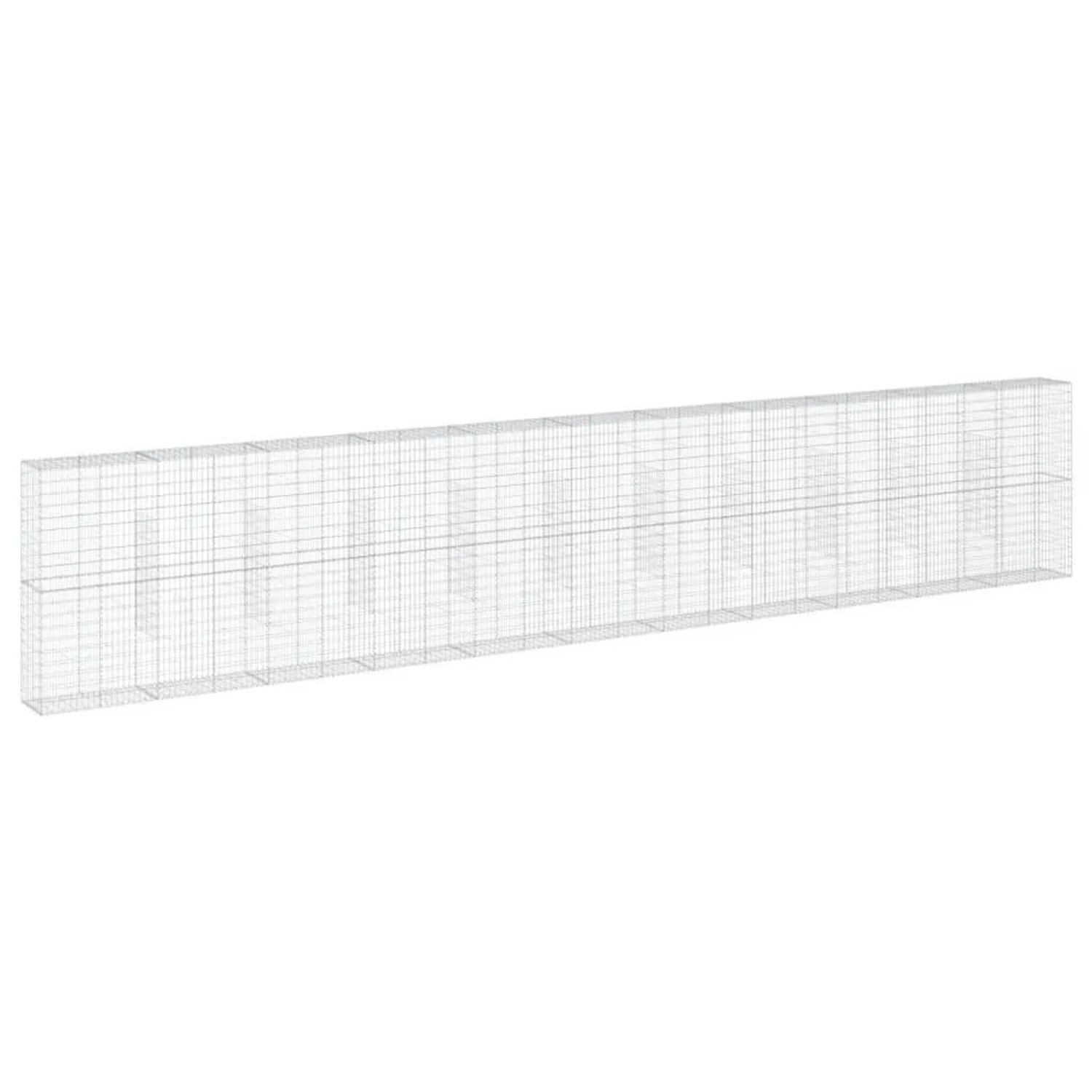 vidaXL Gabione mit Deckel 1100x50x200 cm Verzinktes Eisen 3295176