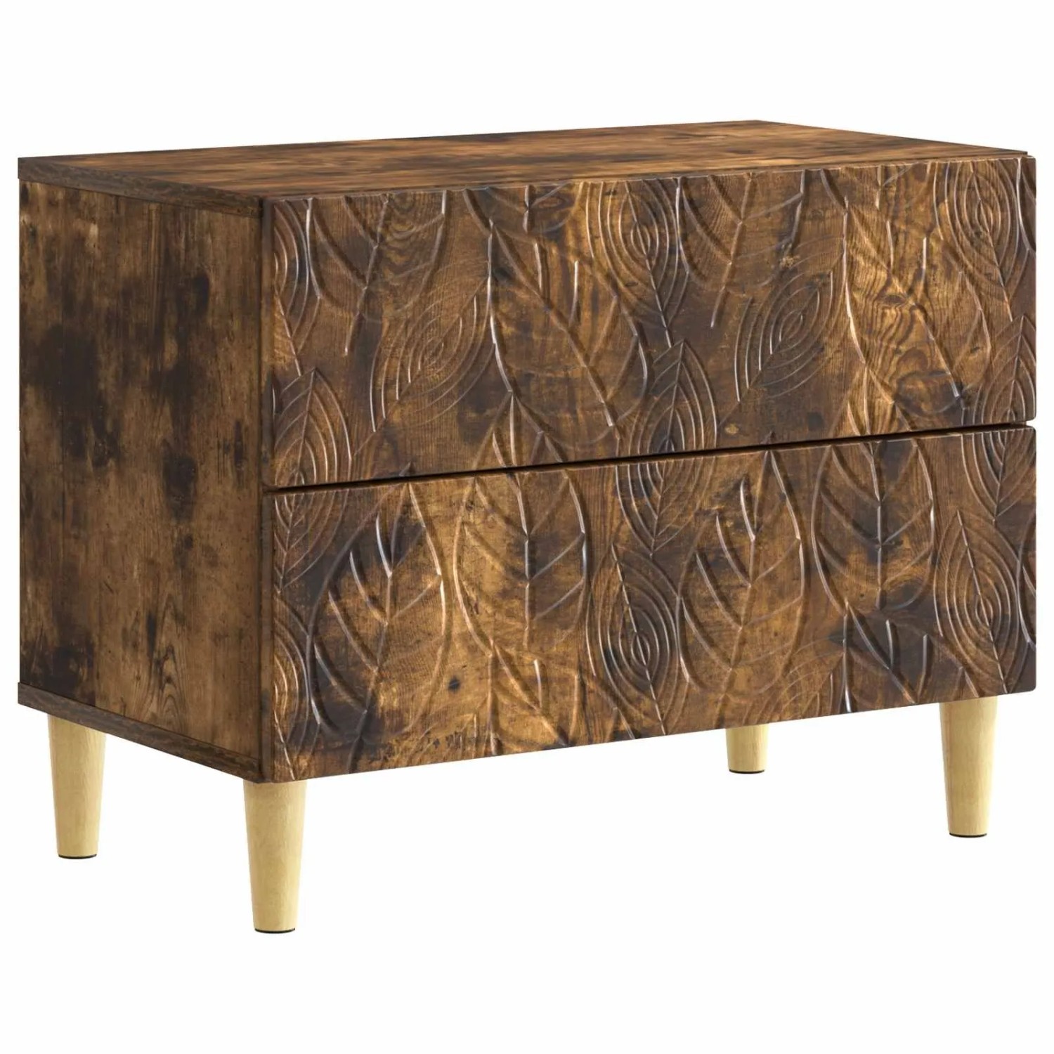 vidaXL Nachttisch Geräucherte Eiche 62 x 34,5 x 48 cm Holzwerkstoff 895010