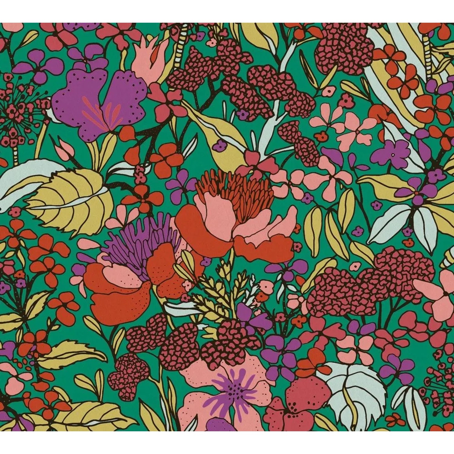 Tadessi Tapete Floral M1-No.1454 Vliestapete in Mehrfarbig