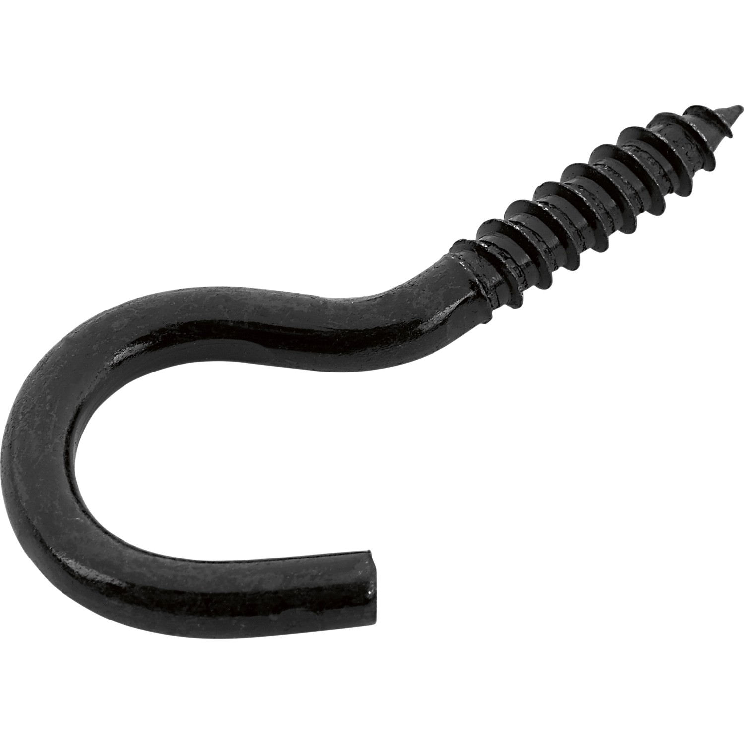 Schraubhaken Schwarz Verzinkt Ø 5,2 x 60 mm 4 Stück