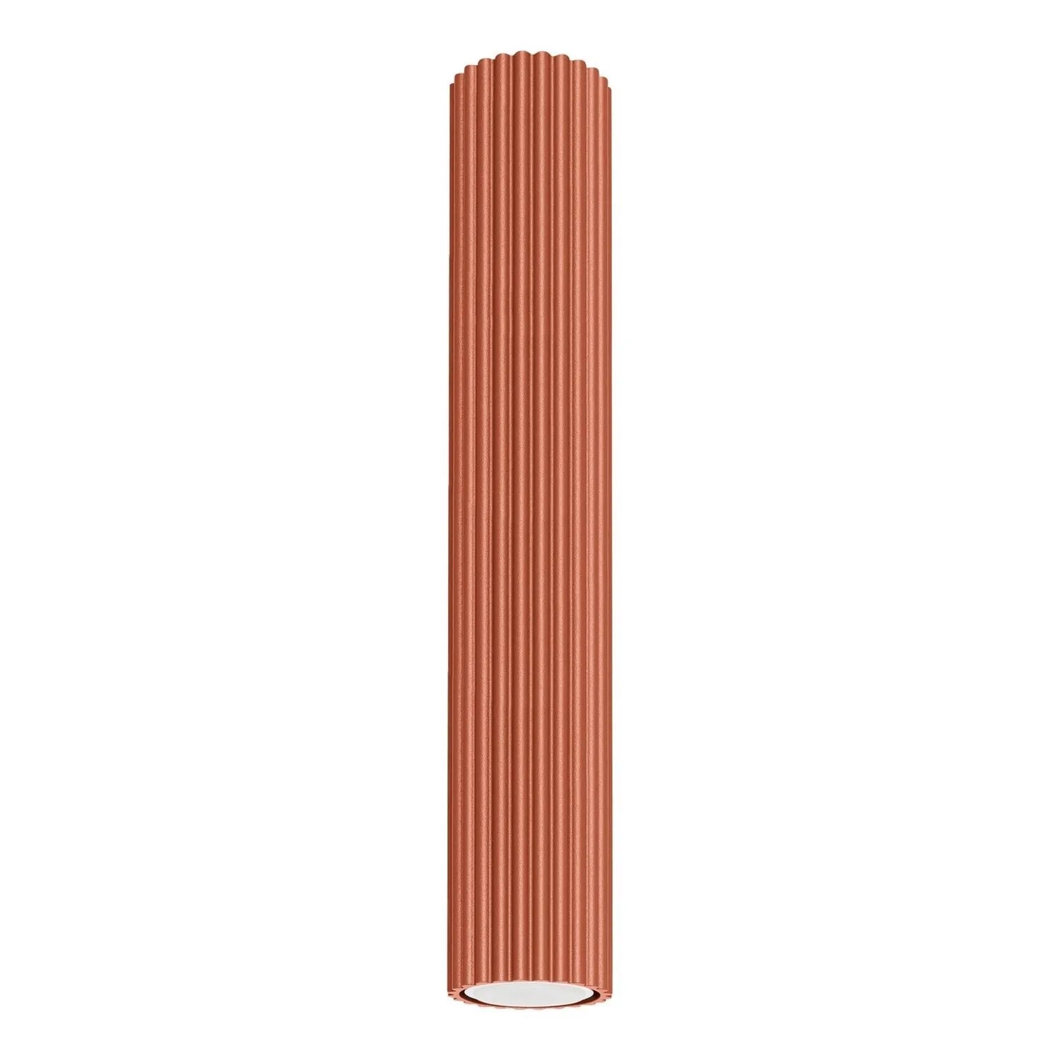 Licht-Erlebnisse Deckenleuchte Schmal GU10 Ø 6,5 CM 40 CM Hoch Aus Aluminium In Rot Aufputz