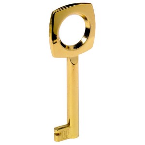 Hettich Buntbart-Schlüssel, vermessingt, für Möbelschlösser.