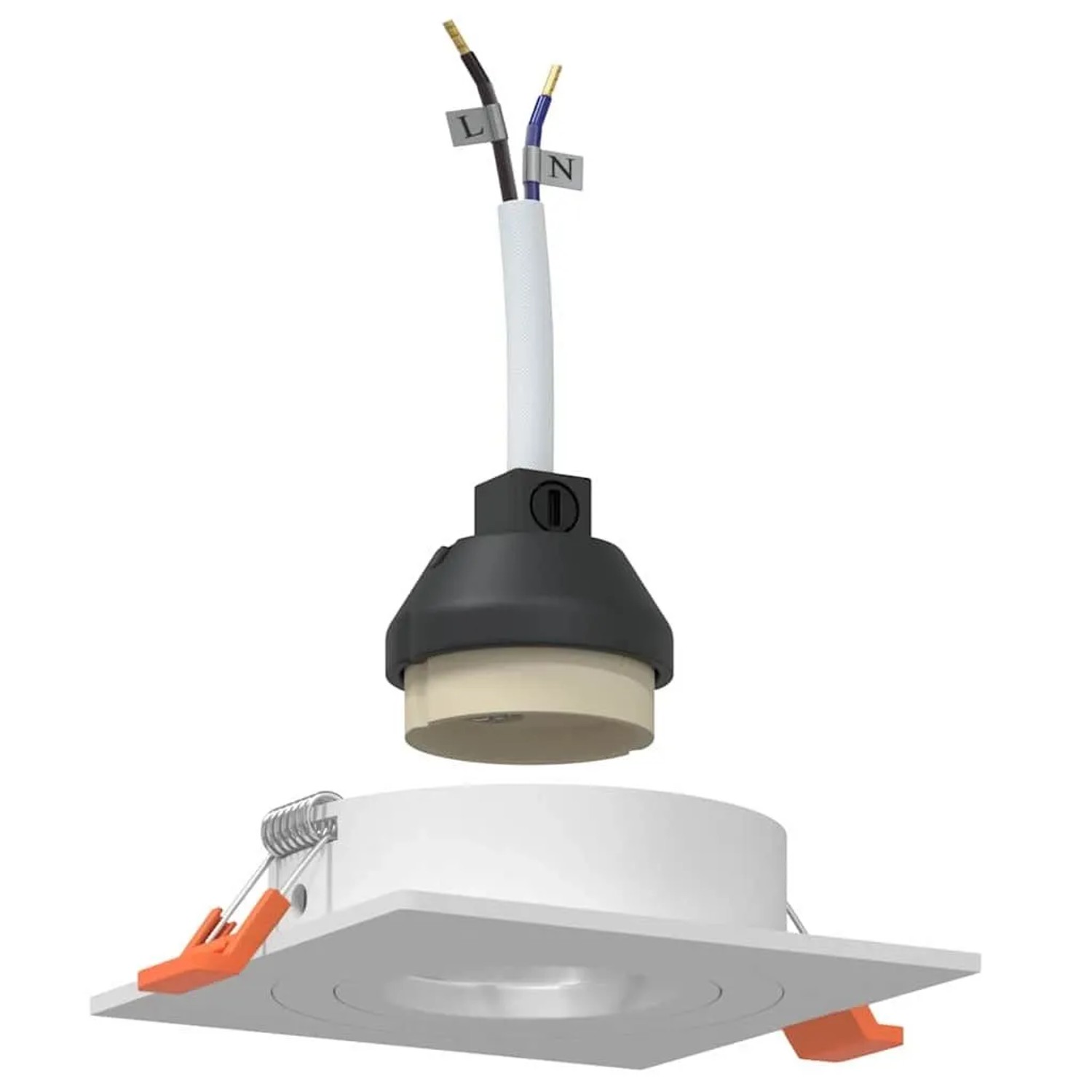 vidaXL Spotlight 6 Stk Weiß 9 x 9 x 2 cm Aluminium 4108149