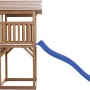 Axi Beach Tower Spielturm aus Holz mit blauer Rutsche und Leiter.
